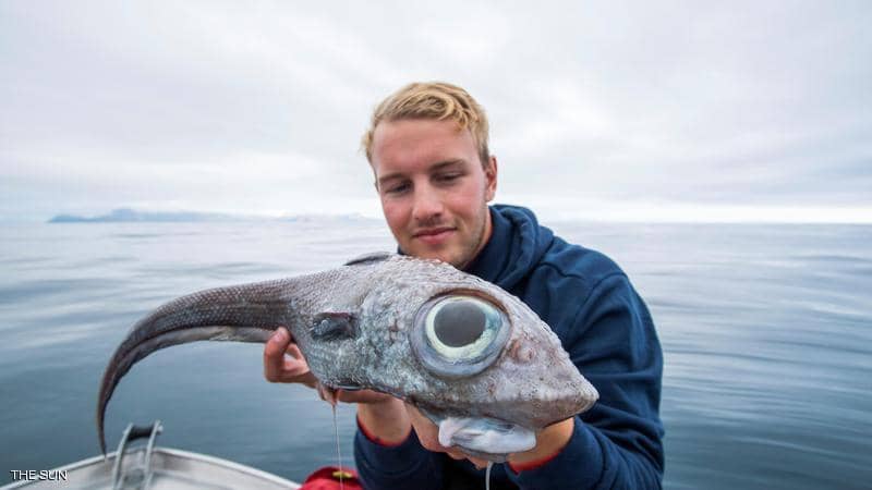 نرويجي يفعلها ويصطاد «السمكة الديناصور»